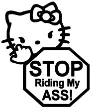 Hello Kitty Stop Riding Vinyl Decalsticker For Carswindowslaptops And More