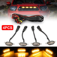 4x Raptor Style Led Amber Front Grille Lighting Kit Universal For Ford Truck Suv