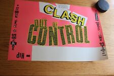 1980s The Clash Out Of Control 18 X 12 Concert Appearance Poster Scarce
