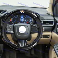 Quality Leather Carbon Fiber Style 15 Car Steering Wheel Cover For All Cadillac