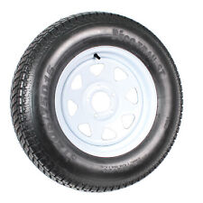 New Trailer Tire On Rim 205-75-d15 20575-d15 205 75 F78 White Spoke Wheel