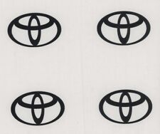 4x Toyota Logo 1 1516 Black Decals Stickers Car Shows Hub Caps Decal