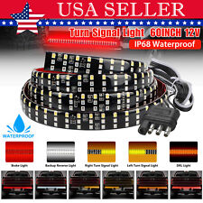 60 Truck Tailgate 432 Led Light Bar Sequential Signal Brake Reverse Tail Strip