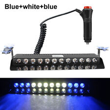 Blue White 12-led Car Strobe Light Emergency Flash Windshield Warning Lamps12v