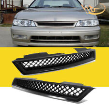For 1994 1995 1996 1997 Honda Accord Type-r Front Bumper Hood Mesh Grille Black