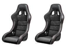 Pair Sparco Qrt-c Performance Carbon Racing Seat - Leatheralcan. Red Stitch