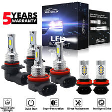 For Toyota Camry 2007 - 2014 Front Led Headlights High-low Foglight Bulbs Kit