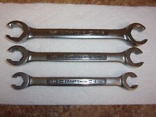 3 Pc Vtg Craftsman Flare Nut Line Wrench Set S -va- 44171 44172 44173 Usa