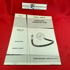 Sears Flexible-drive Compression Tester 244.2149 Owners Manual Operation Repair