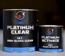 Platinum Clear 41 Automotive 2k High Gloss Quart Size Clearcoat Kit Whardener