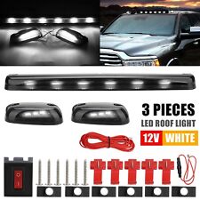 3pcs White Led Cab Roof Marker Lights Full Set For Chevy Gmc 2500hd 3500hd 07-21