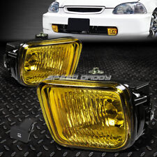 For 96-98 Honda Civic Ej6 Ej7 Ej8 Ek Em1 Amber Lens Fog Light Lamps Wswitch