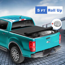 5ft Roll Up Tonneau Cover For 2019-2022 Ford Ranger Xlt Xl Lariat Truck Bed