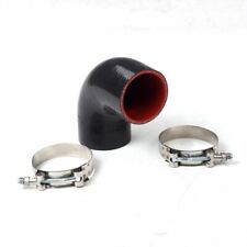 2 90 Degree Elbow Silicone Hose Pipe Intercooler Coupler Turbo 2pc Clamps