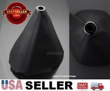 Universal 4 Seams Black Synthetic Leather Shifter Shift Gear Knob Boot For Dodge
