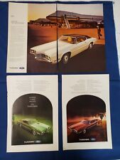 3 1970 Ford Thunderbird Ads T-bird Magazine Prints 10 X 4 12 In. Colorful