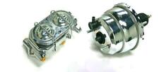 7 Dual Chrome Hot Show Street Rod Power Brake Booster Bail Top Master Cylinder