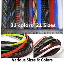 Pet Braided Sleeving Expandable Wire Cable Sheathing Loom Tubing 3mm To 100mm