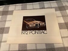 1972 Pontiac Sales Brochure With Bonneville Grand Prix Gto Trans Am Lemans