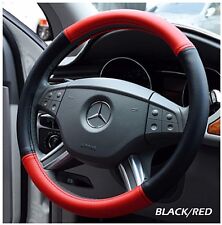 Iggee Blackred S.leather Premium High Quality Steering Wheel Cover 14.5