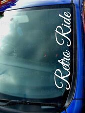Retro Ride Small - Large Windscreen Car Van Window Bumper Novelty Sticker Decal