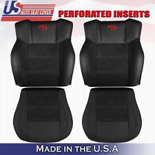 2006 2007 For Dodge Charger Rt 2x Top 2x Bottom Perf Leather Seat Covers Black