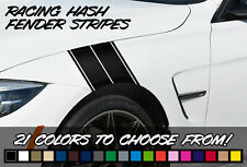 2 Racing Hash Fender Stripe Vinyl Decals Stickers 21 Colors Pair
