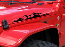 2 Mountains 3 Compatible Jeep Wrangler Hood Decals Stickers Rubicon Tj Jk Cj Yj