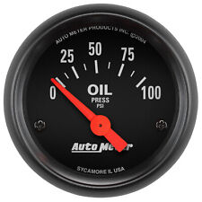 Auto Meter Z Series Black Air-core Oil Pressure Gauge Kit 2-116 0-100 Psi 2634