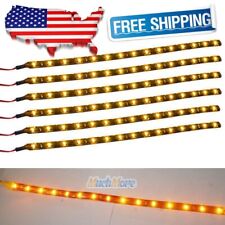 6x Motorcycle Led Light Wireless Remote 18 Color Neon Glow Light Strips Kit 30cm