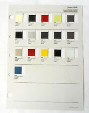 2008 Smart Car Ppg Color Paint Chip Chart