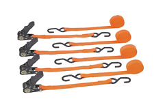Haul Master 4 Pack Ratcheting Tie Downs Straps 15ft X 1 500 Lb Working Load New