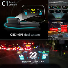 Car Head Up Display Speedrpmvoltage Warning Hud Obd2 Gps Fuel Fault Code Scan