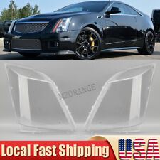 Pair Headlight Lens Coverglue For Cadillac Cts 2008-2013