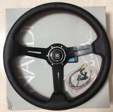 Nardi Steering Wheel Deep Dish Leather 350mm14inch Black Classic Horn