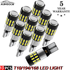 10pcs T10 168 194 Led License Plate Light Bulbs Interior Bulbs White For To Jeep