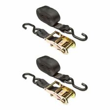 2-pack 2 X 18 Ratchet Strap Tie Downs With S-hooks 1000lb Working Load
