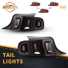 For 10-14 Ford Mustang Led Tail Lights Sequential Signal Rear Brake Lamps Pairs