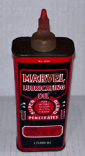 Vintage Marvel Lubricating Oil 4oz. Oiler Tin Oil Can