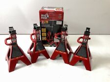2 Torin Big Red T42002 Steel Jack Stands - 2 Ton 4000 Lb Capacity Two Sets