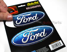 2 Ford Blue Oval Logo Chrome Look Emblems Car Truck Suv Hoodreartrunk Decals