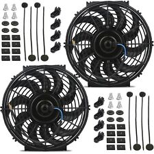 Dual 13 Inch 12v 90w Pusher Puller Electric Automotive Radiator Cooling Car Fan