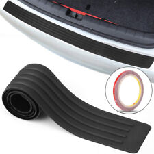 Car Rear Bumper Guard Protector Trim Cover Sill Plate Trunk Rubber Pad Kit Black