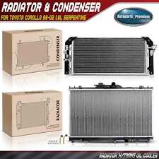 Radiator Ac Condenser Cooling Kit For Toyota Corolla 1998-2002 1.8l Serpentine