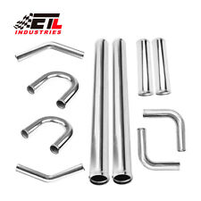 10pcs 4 Aluminum Intercooler Piping Kit Universal Diy Pipe Elbow Tube Kits