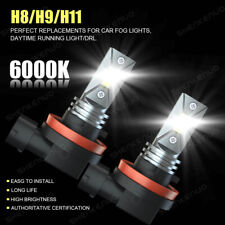 2x H8 Led Hid Xenon Light Bulbs Angel Eyes Halo Ring 6000k For Bmw E92 80w White
