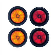 Red Amber Round 2 Side Marker Lights Clearance Led Truck Trailer Lamp 12v