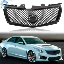 For 2008 2009-2013 Cadillac Cts Front Bumper Upper Grille Mesh Gloss Black