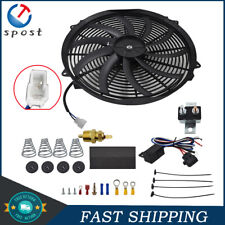 16electric Radiator Fan High 3000cfm Thermostat Wiring Switch Relay Kit Black