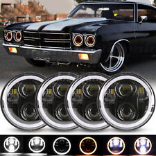 4pcs 5.75 5-34 Inch Led Headlights Hilo Beam Drl For Chevy Chevelle 1964-1970
